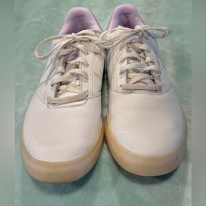 Adidas Adicross Retrocross Golf White Leather Shoes w Laces Men Size 6.5 Wom 8.5